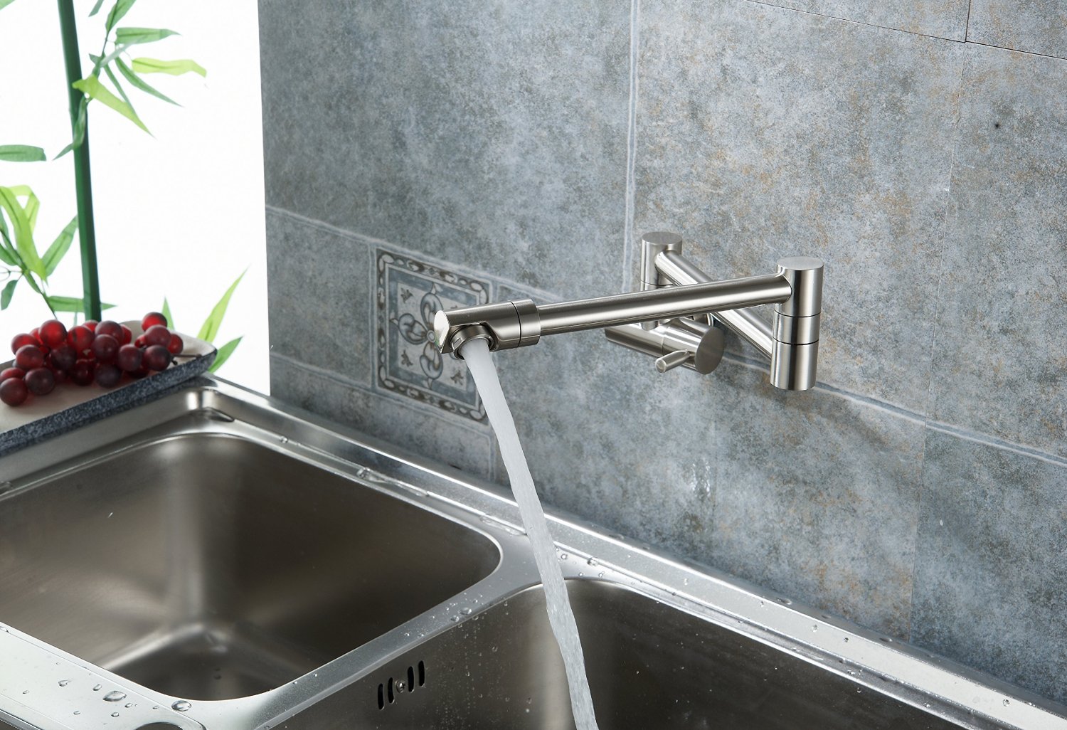 wall faucet for kitchen sink